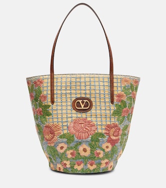 Borsa Panier De Fleurs VLogo in rafia | Valentino Garavani