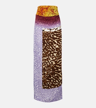 Printed silk midi skirt | Dries Van Noten