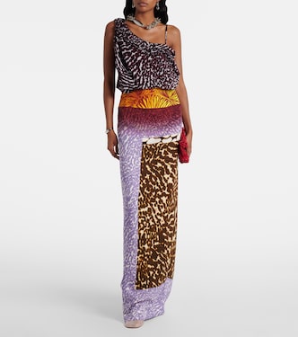Gonna midi in seta con stampa | Dries Van Noten