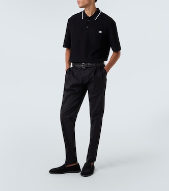 DG embroidered cotton polo shirt | Dolce&Gabbana