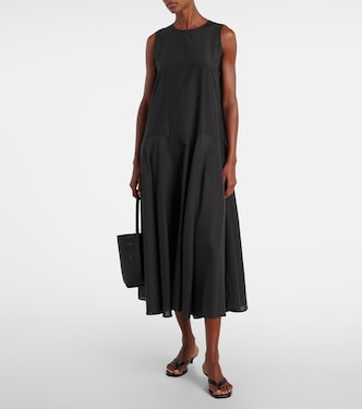 Rita gathered cotton and silk maxi dress | Asceno