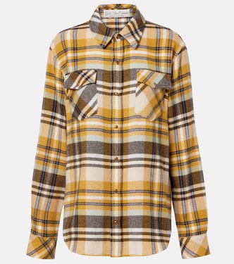 Chemise Abundance Tartan en cachemire et œil-de-tigres | God's True Cashmere