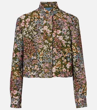 Chaqueta cropped VGold floral | Valentino