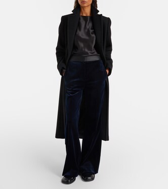 Pantalon ample en velours et satin | Victoria Beckham
