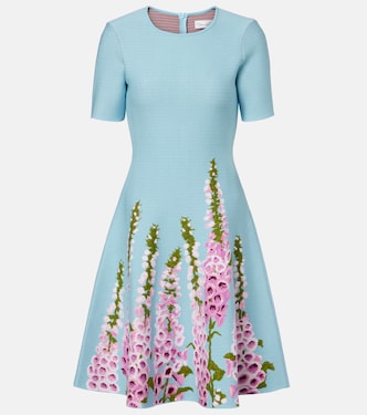 Vestido corto en jacquard floral | Oscar de la Renta
