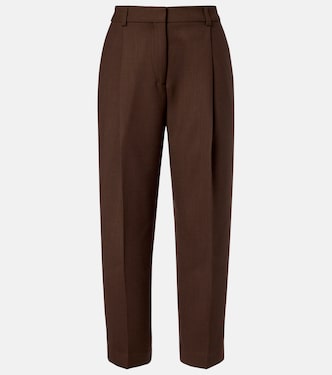 Pleated cropped straight pants | Toteme