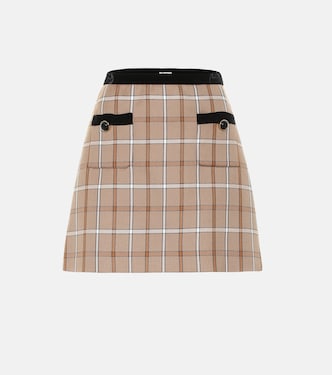 Checked miniskirt | Miu Miu