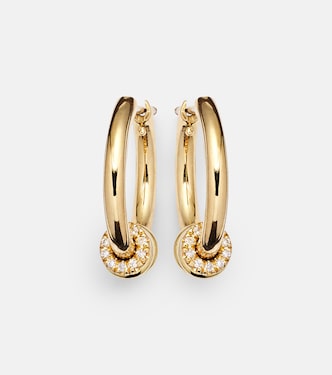 Orecchino singolo Ara in oro 18kt con diamanti | Spinelli Kilcollin