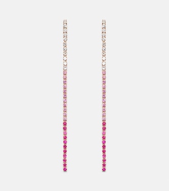 Boucles d’oreilles Single Thread Drop en or rose 18 ct et diamants | Shay Jewelry