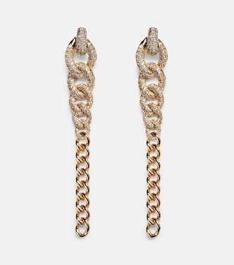 Boucles d’oreilles Gradual Drop Link en or 18 ct et diamants | Shay Jewelry