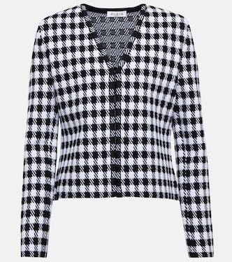 Giacca in maglia jacquard a quadri | Alaïa