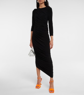 Diana ruched jersey midi dress | Norma Kamali