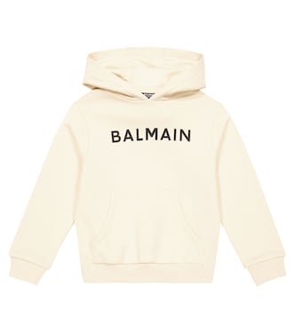Sudadera con capucha de algodón con logo | Balmain Kids