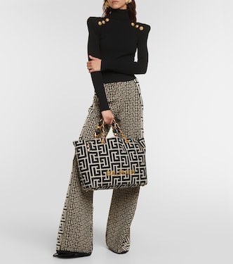 Pantalon évasé en laine mélangée | Balmain