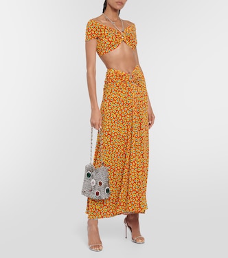 Printed strapless crop top | Rabanne