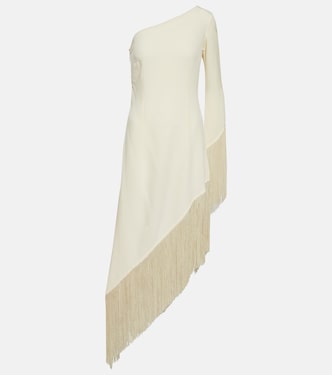 Aventador fringed one-shoulder midi dress | Taller Marmo