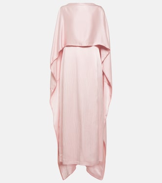 Caped silk satin gown | Gabriela Hearst