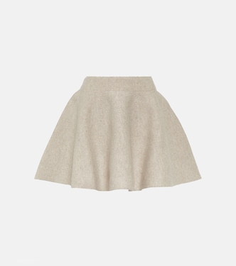 Minifalda flared en mezcla de lana | Alaïa