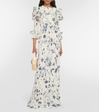 Vestido de fiesta de satén plisado | Erdem