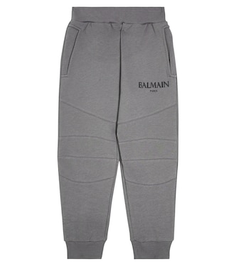 Logo cotton jersey sweatpants | Balmain Kids