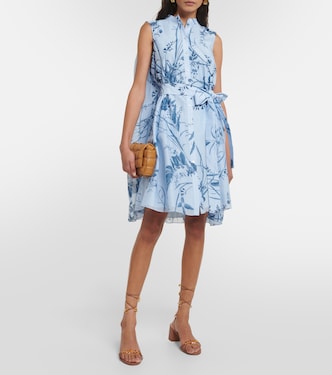 Vestido corto de gasa de seda | Erdem