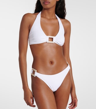 Paris ring-detail halterneck bikini top | Melissa Odabash