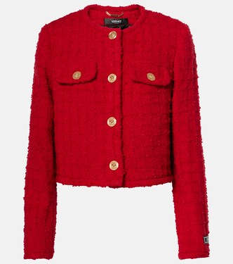 Giacca cropped in tweed | Versace