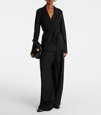 Haxo wool-blend voile wrap blazer | Joseph