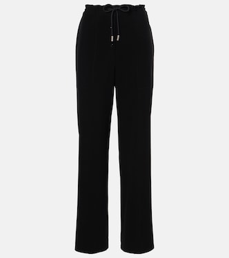 Bonnette wool-blend crêpe straight pants | The Row
