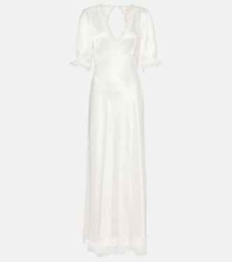 Maxikleid Annabella aus Satin mit Spitze | Rixo