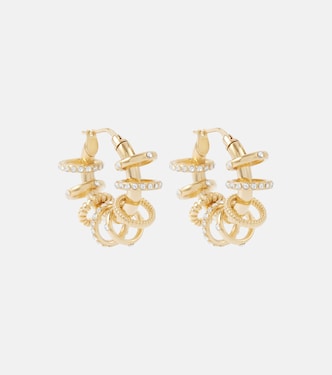 Ohrringe Multi Ring Small mit Kristallen | Amina Muaddi
