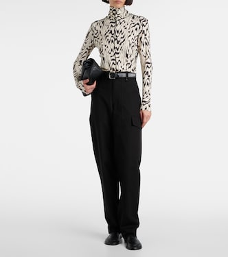 White Label Audrey printed jersey turtleneck top | Proenza Schouler