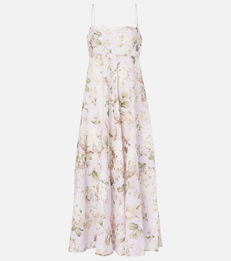 Bedrucktes Midikleid Acacia aus Leinen | Zimmermann