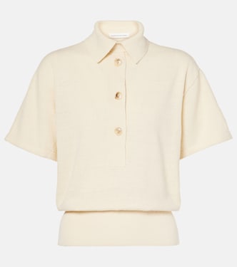 Straccio linen and silk-blend polo shirt | Christopher Esber