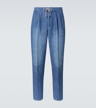 Faded tapered jeans | Brunello Cucinelli