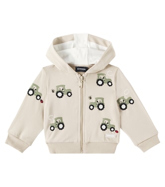 Baby - Felpa in misto cotone con zip | Monnalisa