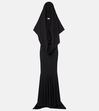 Hooded silk-blend jersey maxi dress | Magda Butrym