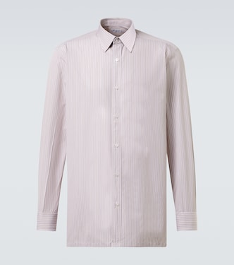 Striped cotton poplin shirt | Charvet