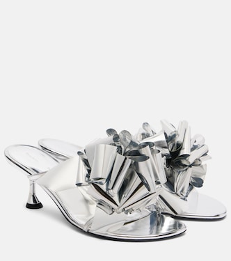 Pantoletten Tee Souvenir aus Metallic-Leder | Proenza Schouler