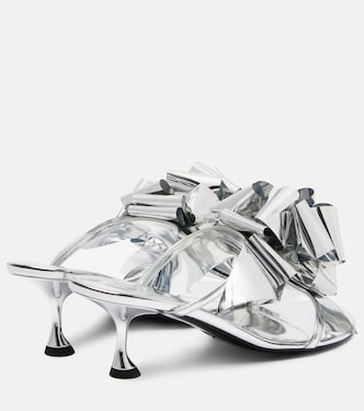 Pantoletten Tee Souvenir aus Metallic-Leder | Proenza Schouler