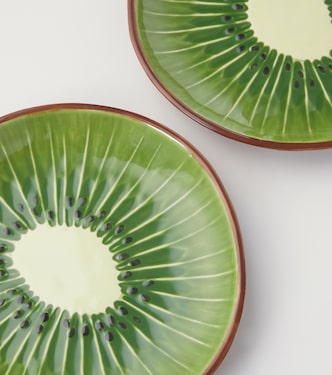 Set Tropical Fruits Kiwi aus vier Desserttellern | Bordallo Pinheiro