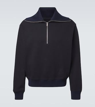 Cotton half-zip sweatshirt | Jil Sander
