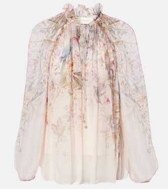 Rebellion printed sheer blouse | Zimmermann