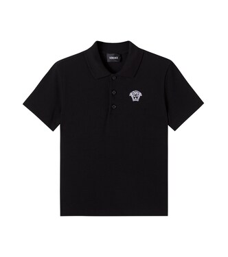 Medusa cotton piqué polo shirt | Versace Kids
