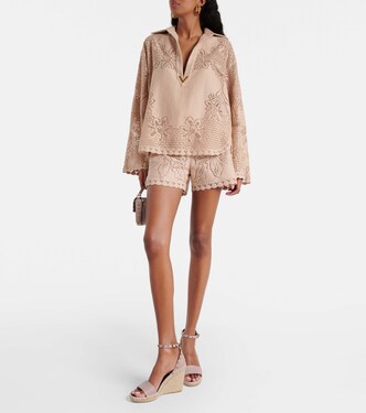 Espadrillas Rockstud Double in pelle con zeppa | Valentino Garavani