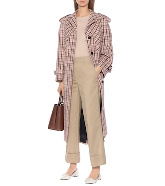 Pantalones rectos de algodón | Prada