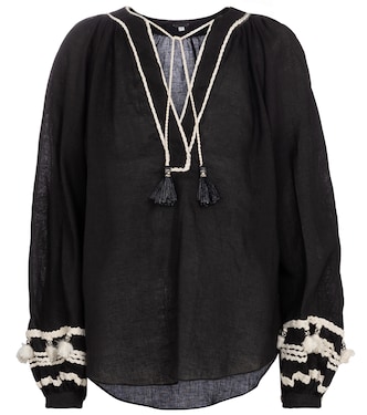 Cursos Del Rio linen and cotton blouse | Johanna Ortiz