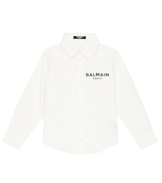 Chemise en coton à logo | Balmain Kids