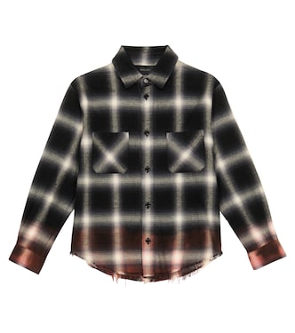 Chemise en coton à carreaux | Amiri Kids