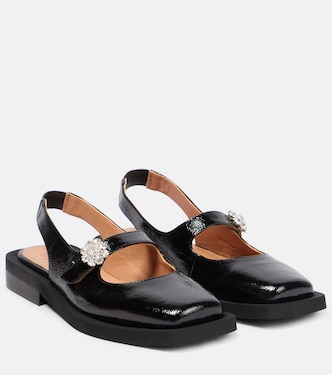 Mocassins en cuir à ornements | Ganni